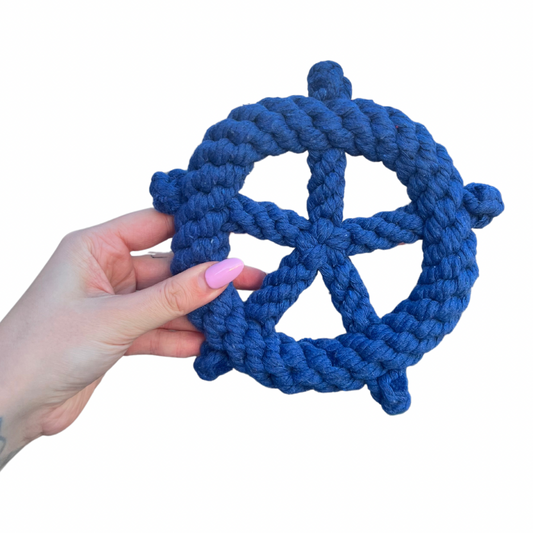 Blue Braided Wheel Toy