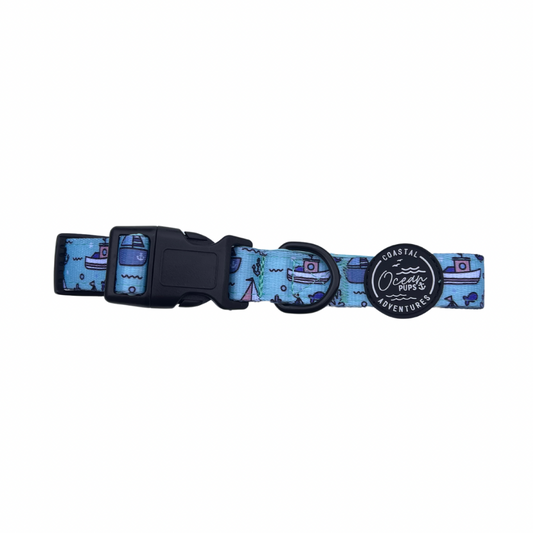 Set Sail - Coastal Adventure collar (2.5cm wide)